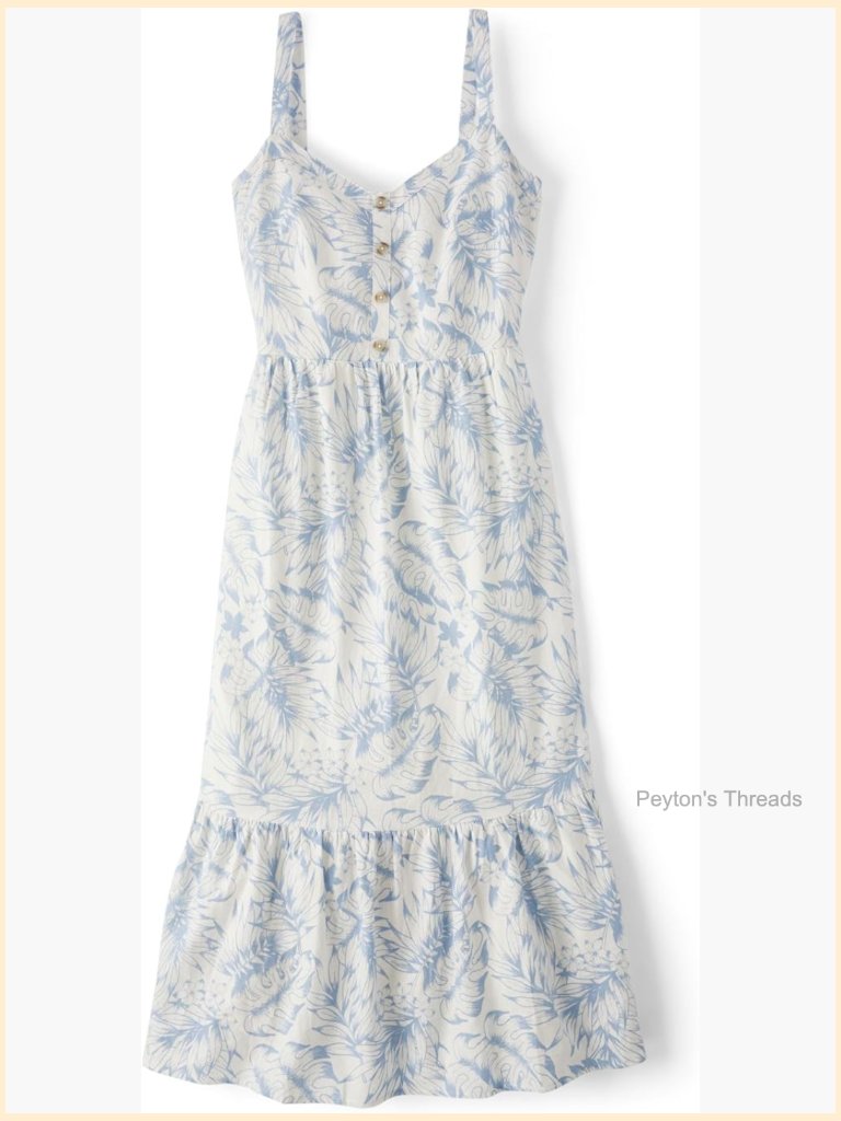Sleeveless A-Line Midi Dress With Floral Ruffle Hem